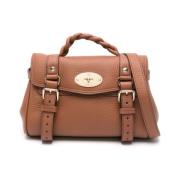 Bruine leren schoudertas gehamerd textuur Mulberry , Brown , Dames