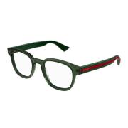 Ronde acetaatbril met iconisch Web-motief Gucci , Green , Unisex