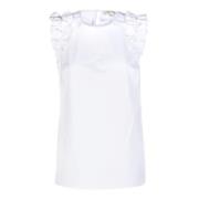 Witte Ruffle Modieus Blouse Michael Kors , White , Dames