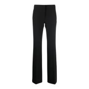 Regular Straight Leg Broek van Wol met Zijzakken Semicouture , Black ,...