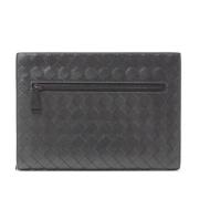 Pre-owned Leather clutches Bottega Veneta Vintage , Gray , Heren