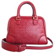 Pre-owned Leather handbags Loewe Pre-owned , Red , Dames