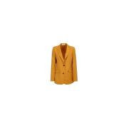 Klassieke Blazer met Knoopsluiting Massimo Alba , Yellow , Dames