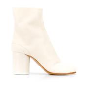 Witte Tabi Teen Leren Laarzen Maison Margiela , White , Dames