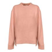 Katoenen Crewneck Sweatshirt Made in Italy Bally , Pink , Dames