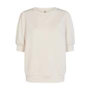 Comfortabele Crème Sweater met Korte Mouwen Soyaconcept , Beige , Dame...