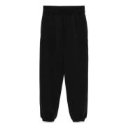 Zwarte Scuba Trackpants met Elastische Tailleband Moncler , Black , Da...