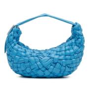 Pre-owned Leather handbags Bottega Veneta Vintage , Blue , Dames