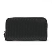 Pre-owned Leather wallets Bottega Veneta Vintage , Black , Heren