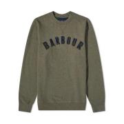 Heritage Katoenen Sweatshirt Barbour , Green , Heren