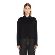 Luxe Boxy Wollen Jas Max Mara , Black , Dames