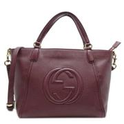 Pre-owned Leather gucci-bags Gucci Vintage , Red , Dames