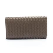 Pre-owned Leather wallets Bottega Veneta Vintage , Brown , Dames