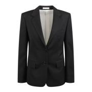 Klassieke Blazer met Revers Helmut Lang , Black , Dames