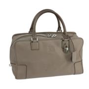 Pre-owned Leather handbags Loewe Pre-owned , Gray , Dames