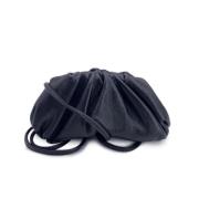 Pre-owned Leather clutches Bottega Veneta Vintage , Black , Dames