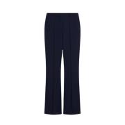 Blauwe Wolmix Slim Fit Broek Sportmax , Blue , Dames