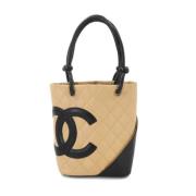 Pre-owned Leather chanel-bags Chanel Vintage , Beige , Dames