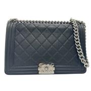 Pre-owned Leather chanel-bags Chanel Vintage , Black , Dames