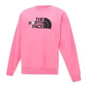 Roze Katoenen Sweatshirt met Maxi Logo The North Face , Pink , Heren