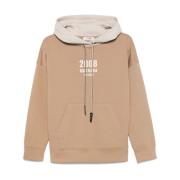 Beige Hoodie met Voorzak Max Mara , Brown , Dames