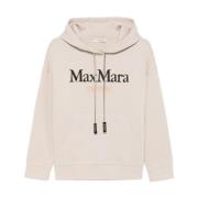 Beige Hoodie met Zak Max Mara , Beige , Dames