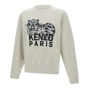 Happy Tiger Grijze Sweater Kenzo , Gray , Heren