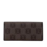 Pre-owned Canvas wallets Loewe Pre-owned , Brown , Dames