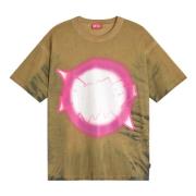 Tie-Dye Focus T-shirt Diesel , Multicolor , Heren