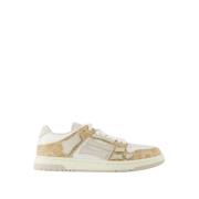 Bruin Leren Lage Top Sneakers Amiri , Brown , Dames