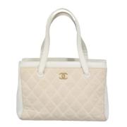 Pre-owned Canvas chanel-bags Chanel Vintage , White , Dames