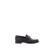 Gancini Logo Loafers met leren blokhak Salvatore Ferragamo , Black , H...