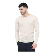 Beige Crew Neck Sweater Essential Selected Homme , Gray , Heren