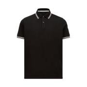 Gestreepte Trim Piquet Polo Moncler , Black , Heren