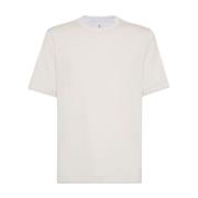 Witte T-shirts en Polos Brunello Cucinelli , White , Heren