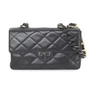 Pre-owned Leather chanel-bags Chanel Vintage , Black , Dames