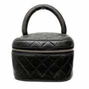 Pre-owned Leather handbags Chanel Vintage , Black , Dames