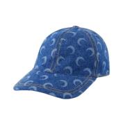 Blauwe Moon Laser Cap Katoen Marine Serre , Blue , Dames