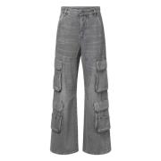 Relaxed Fit Cargo Jeans 1996 D-Sire Diesel , Gray , Dames