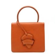 Pre-owned Leather handbags Loewe Pre-owned , Orange , Dames