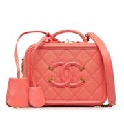 Pre-owned Leather handbags Chanel Vintage , Pink , Dames