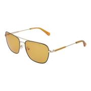 Zwarte Herenzonnebril Aviator Stijl Gant , Yellow , Heren