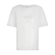 Gedrukt T-shirt Penn&Ink N.Y , White , Dames