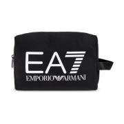 Toilettas met bedrukt logo Emporio Armani EA7 , Black , Unisex