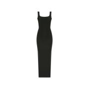 Jurk Square Neck Maxi Entire Studios , Black , Dames