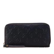 Pre-owned Leather wallets Louis Vuitton Vintage , Black , Dames