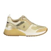 Gouden Dames Sneaker met Moderne Flair U.s. Polo Assn. , Yellow , Dame...