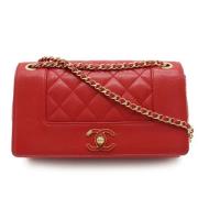 Pre-owned Leather crossbody-bags Chanel Vintage , Red , Dames