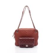 Pre-owned Leather shoulder-bags Chanel Vintage , Brown , Dames