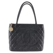 Pre-owned Leather chanel-bags Chanel Vintage , Black , Dames